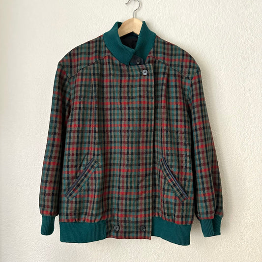 Vintage Wool Bomber Jacket- size 42