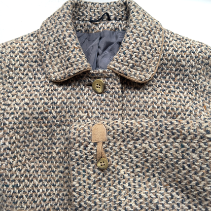 Vintage Pure Wool Tweed Coat - size S