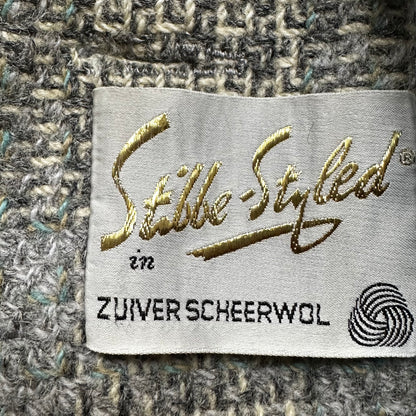 Vintage Tweed Belted Coat - Pure Wool - size M