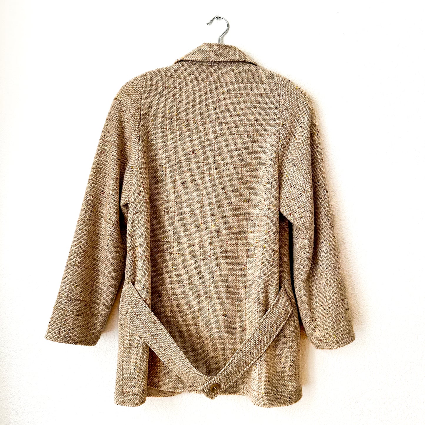 Vintage Beige Tweed Jacket - size M