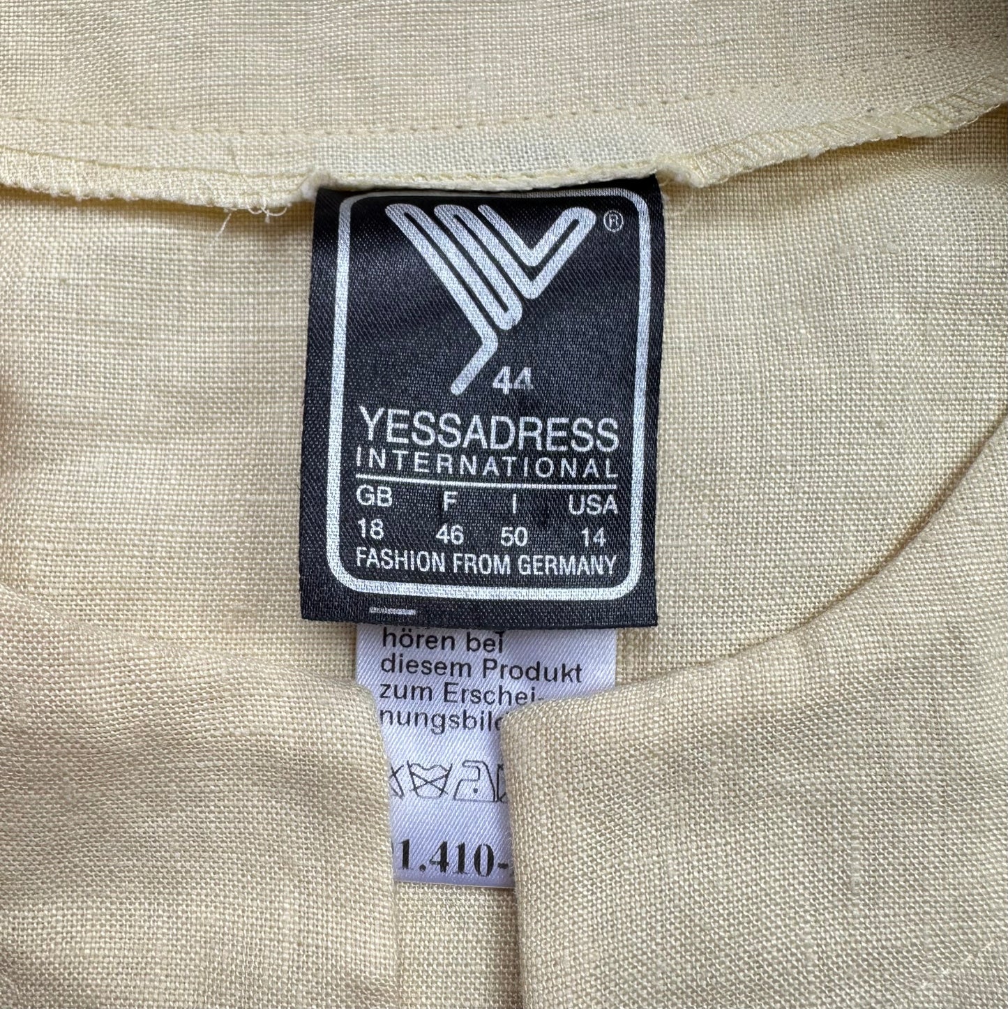 Vintage Linen Dress w/ Bolero - size L