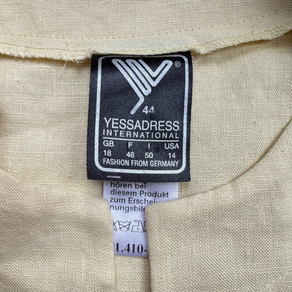 Vintage Linen Dress w/ Bolero - size L