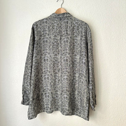 Vintage Oversized Silk Shirt - M-L
