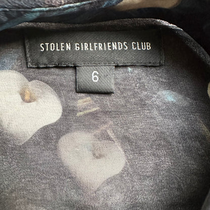 Ruffle Silk Blouse - size S