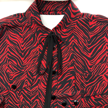 Red Zebra Silk Shirt - Jacob Lee, size XS-S