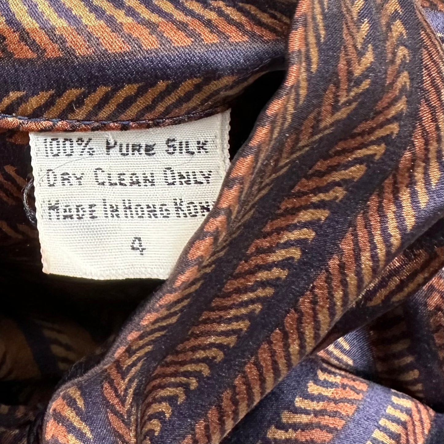 Vintage Tieneck Silk Blouse - size S
