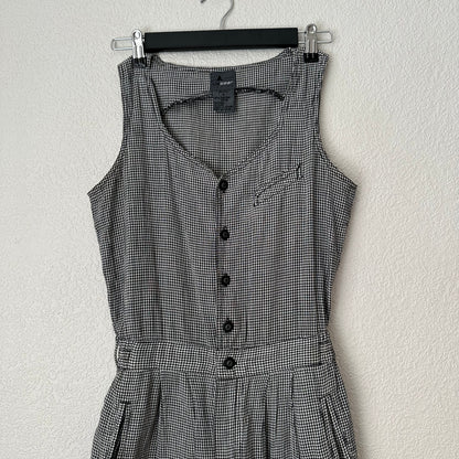 Vintage Mini Gingham Jumpsuit - Size S