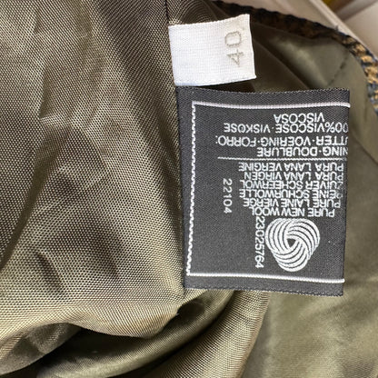 Vintage Brown Houndstooth Wool Jacket - size 40