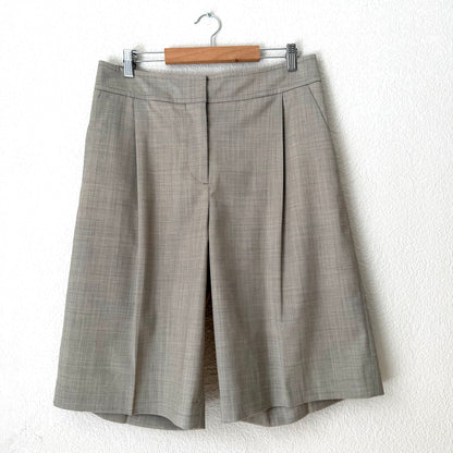 Arket Beige Wool Blend Bermuda Shorts - Size M