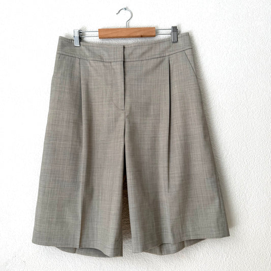 Arket Beige Wool Blend Bermuda Shorts - Size M