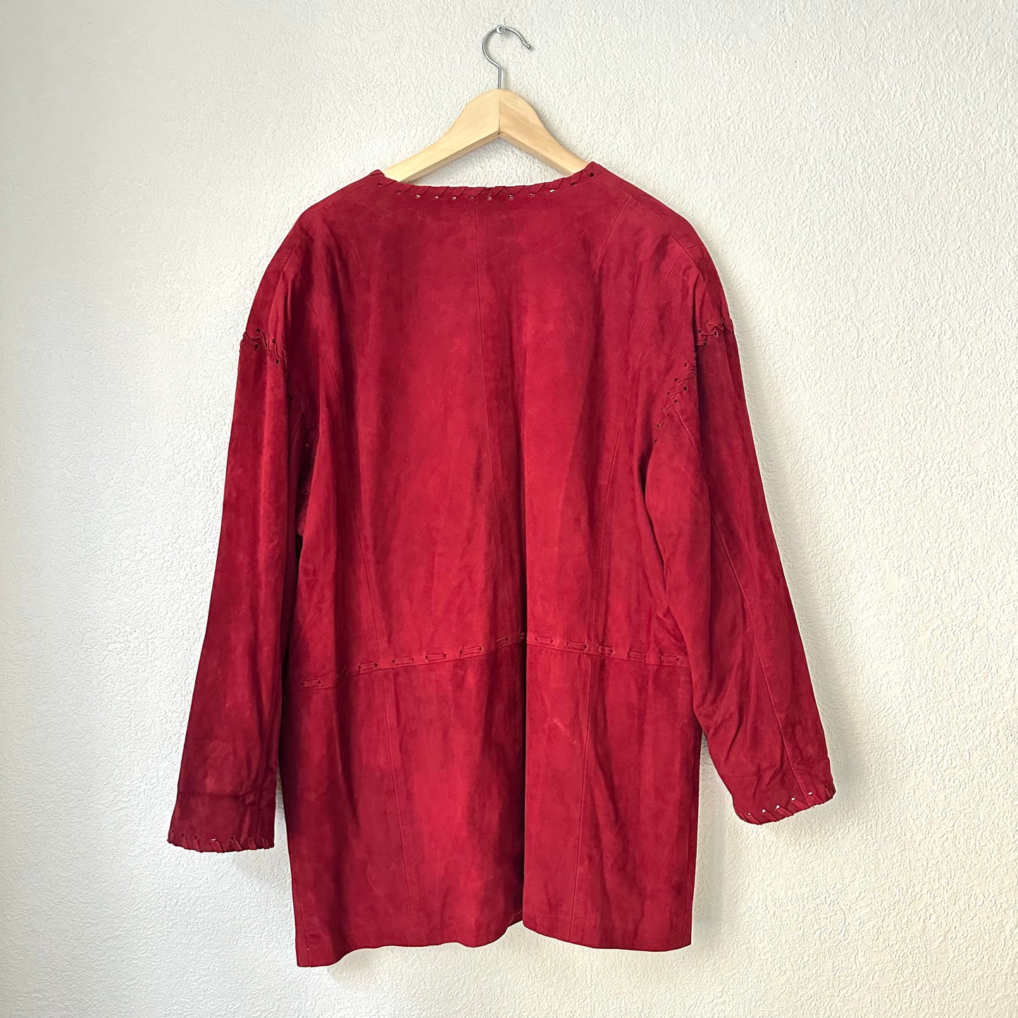 Dark Red Suede Jacket - size L