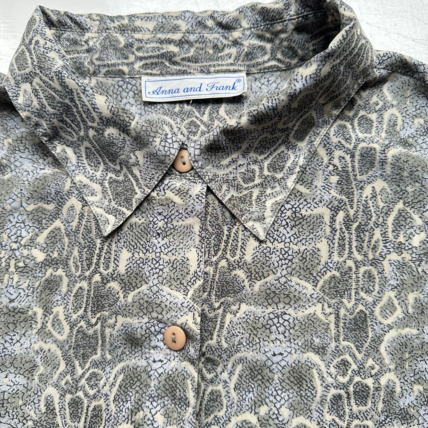 Vintage Oversized Silk Shirt - M-L