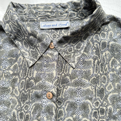 Vintage Oversized Silk Shirt - M-L