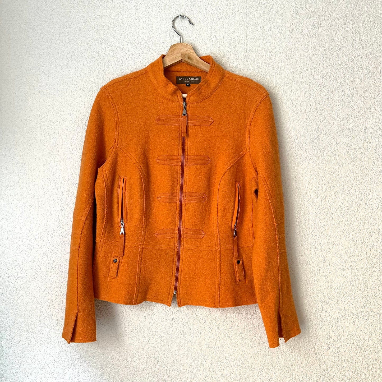 Orange Wool Racer Jacket