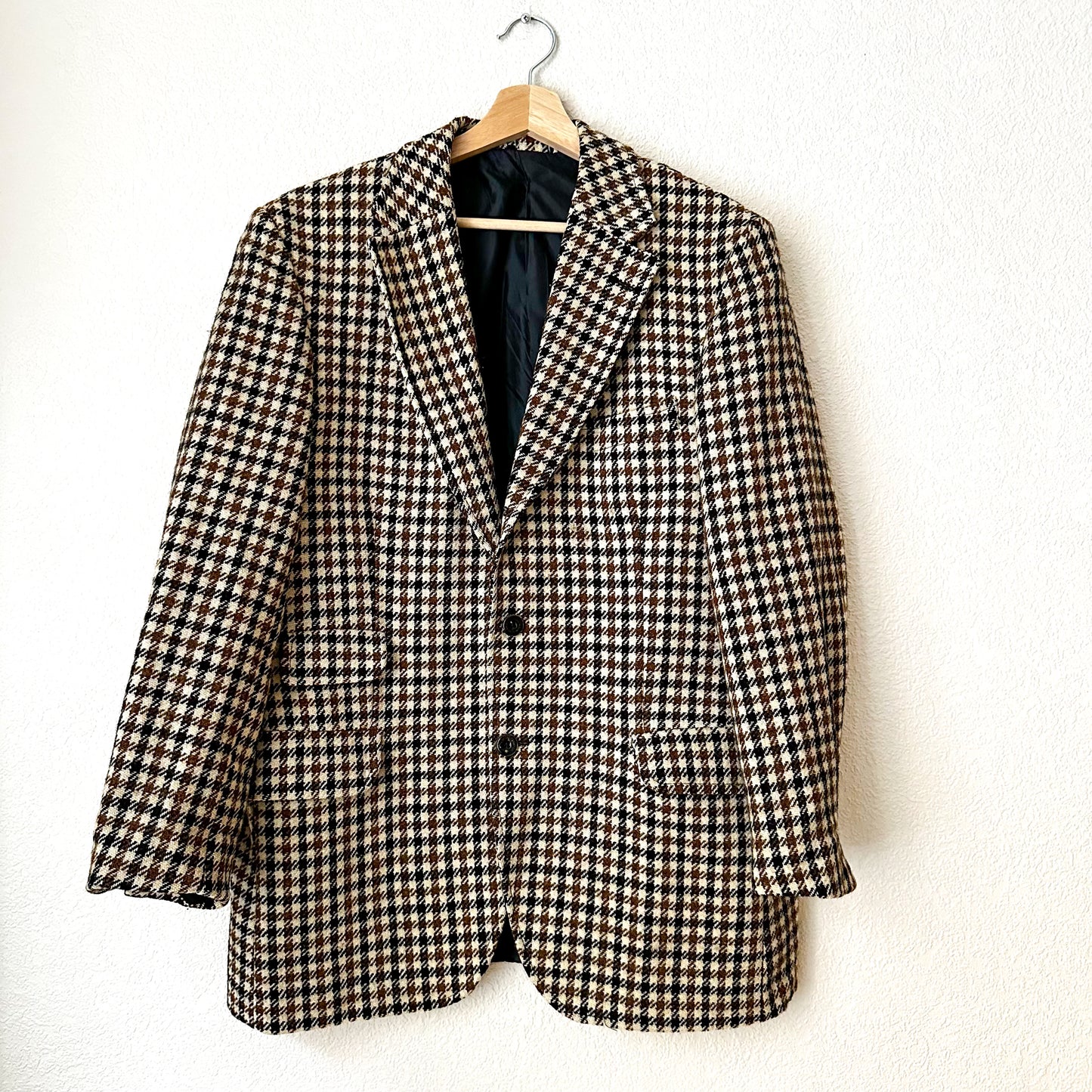 Men's Plaid Wool Blazer - size M-L