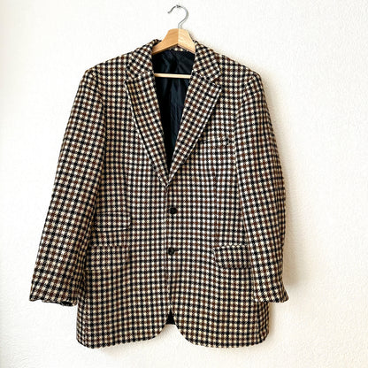 Men's Plaid Wool Blazer - size M-L