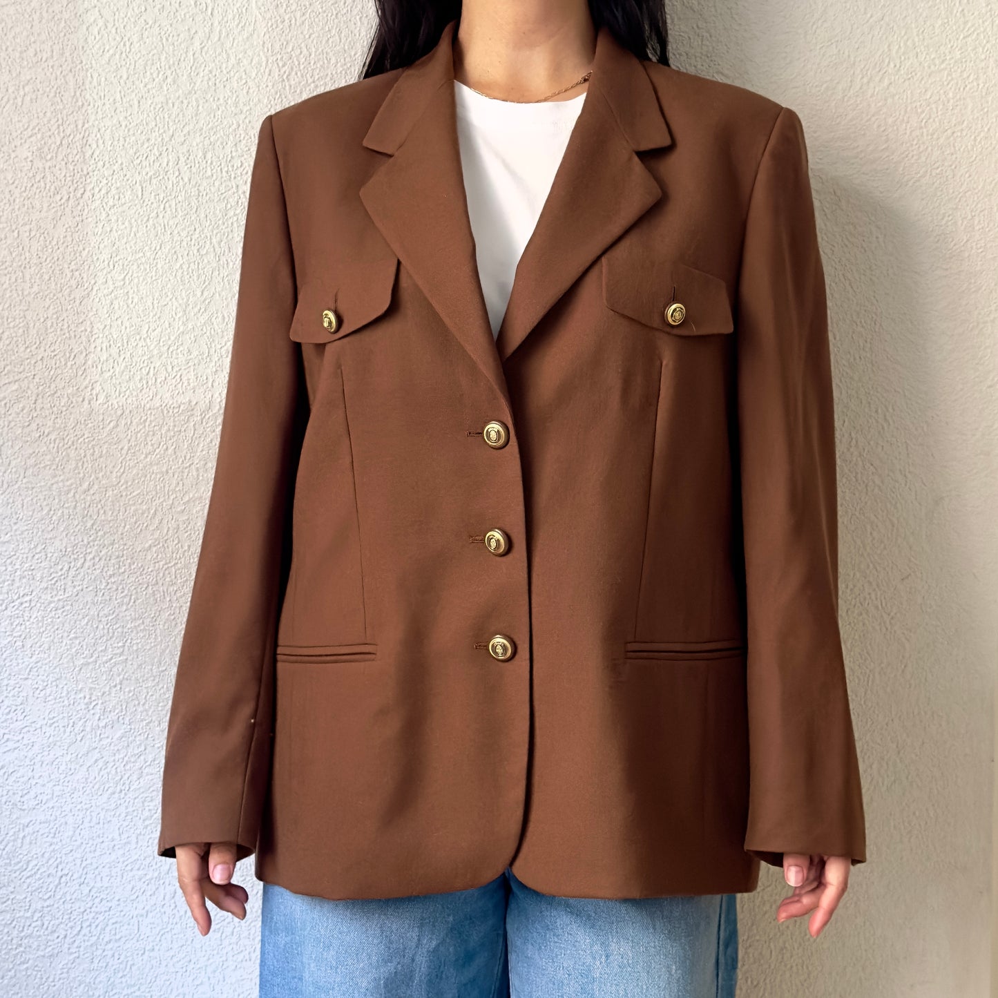 Brown Wool Blazer - size EU44