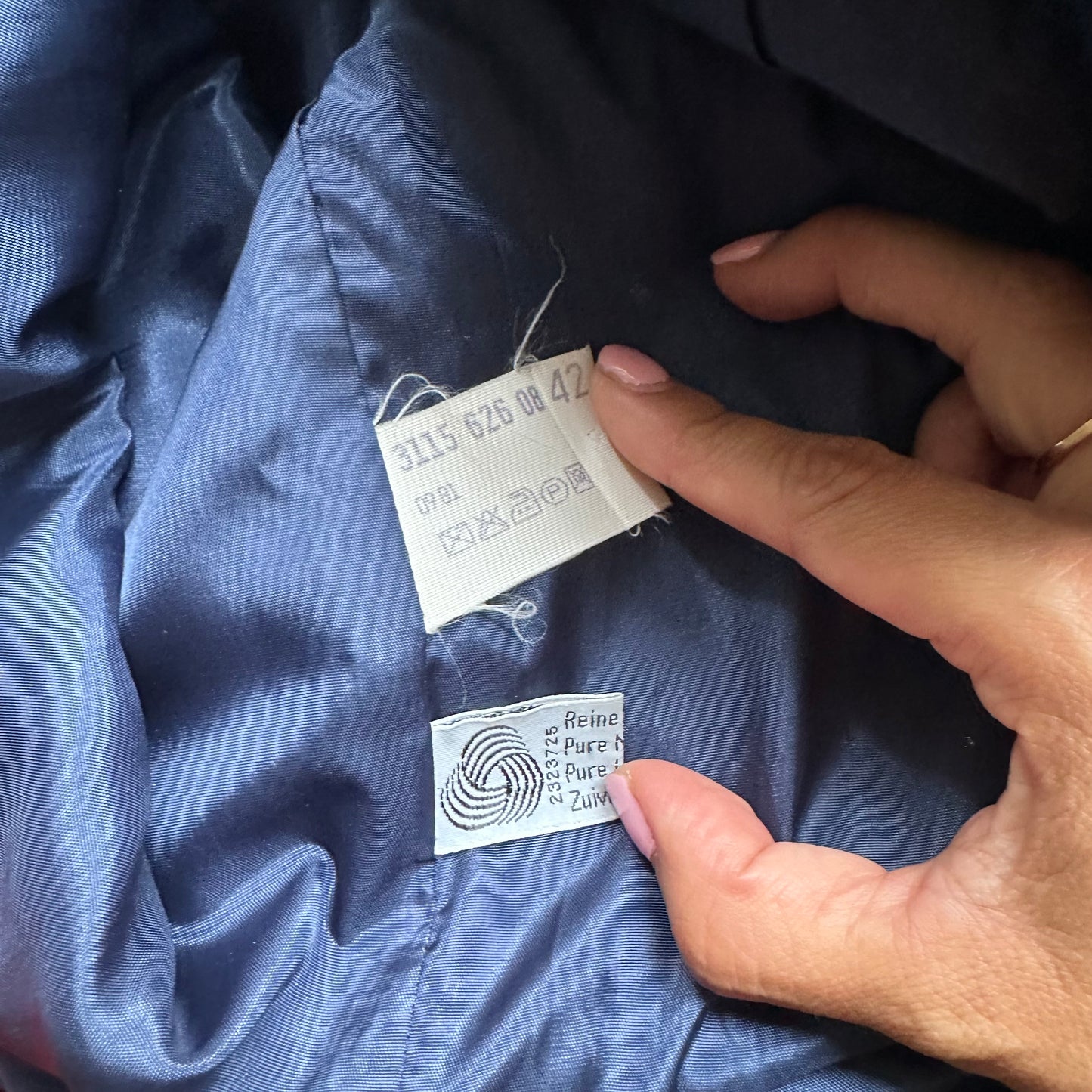 Vintage Plaid Blazer - pure wool - size EU42