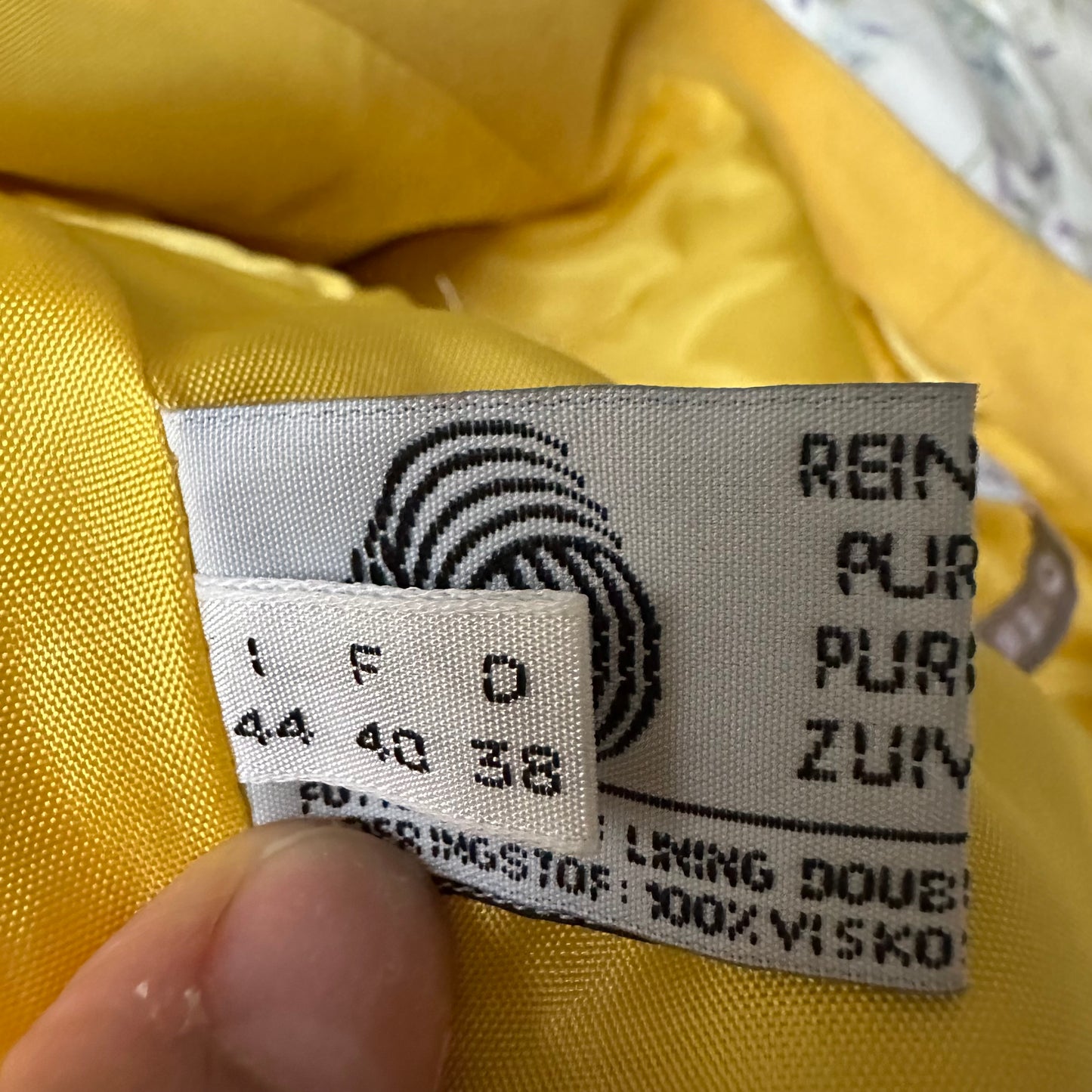 Vintage Yellow Cropped Jacket - pure wool