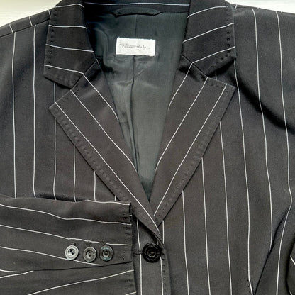 Vintage Striped Silk Blazer - size L
