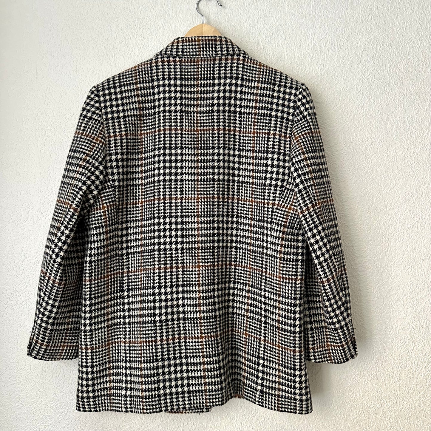 Vintage Houndstooth Plaid Blazer - size EU 40