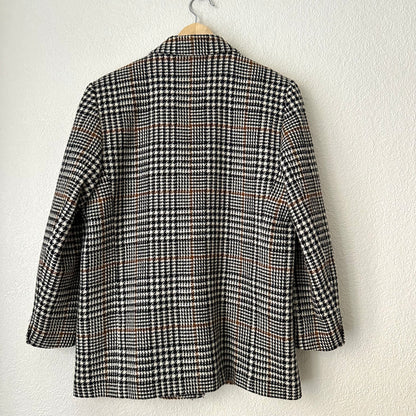 Vintage Houndstooth Plaid Blazer - size EU 40