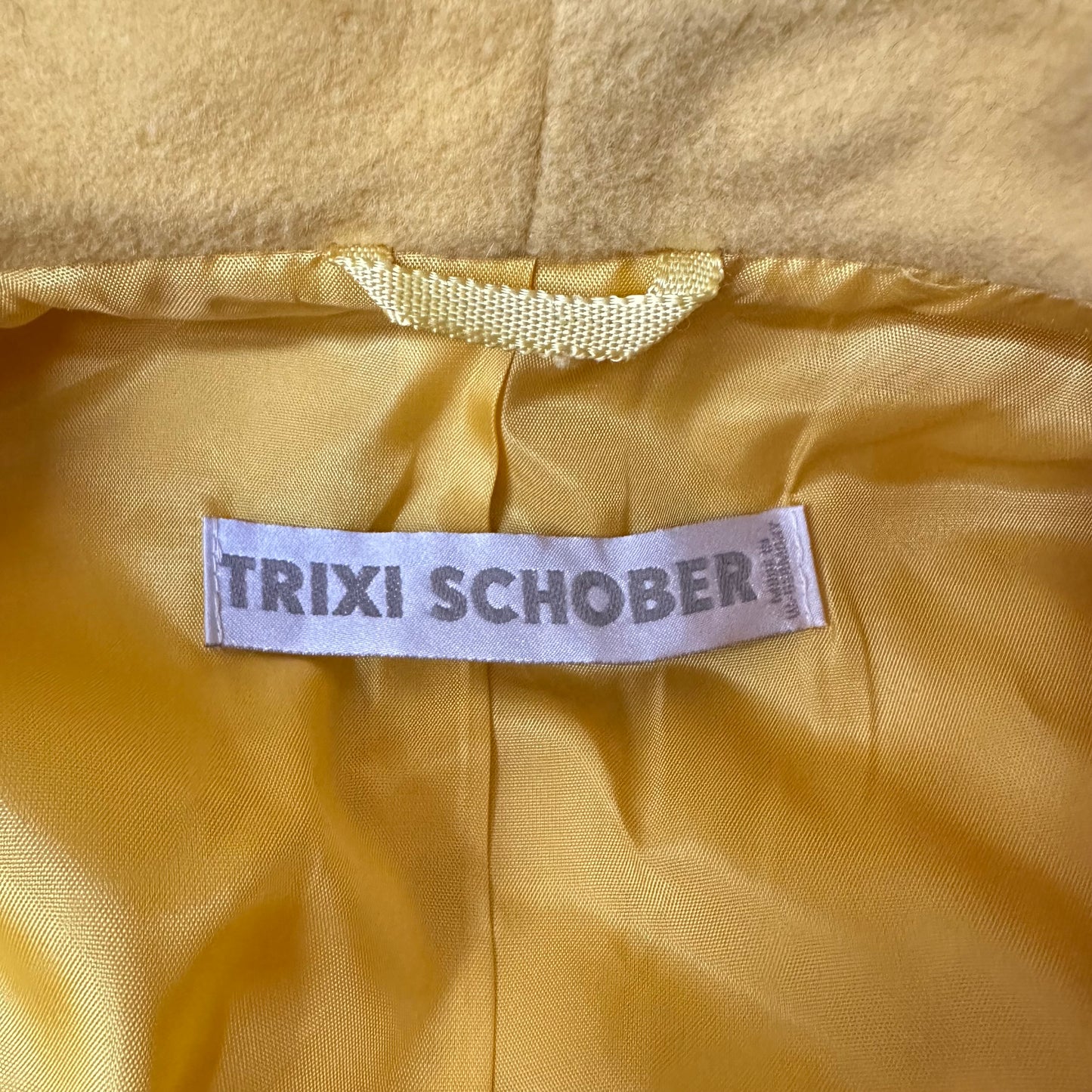 Vintage Yellow Cropped Jacket - pure wool