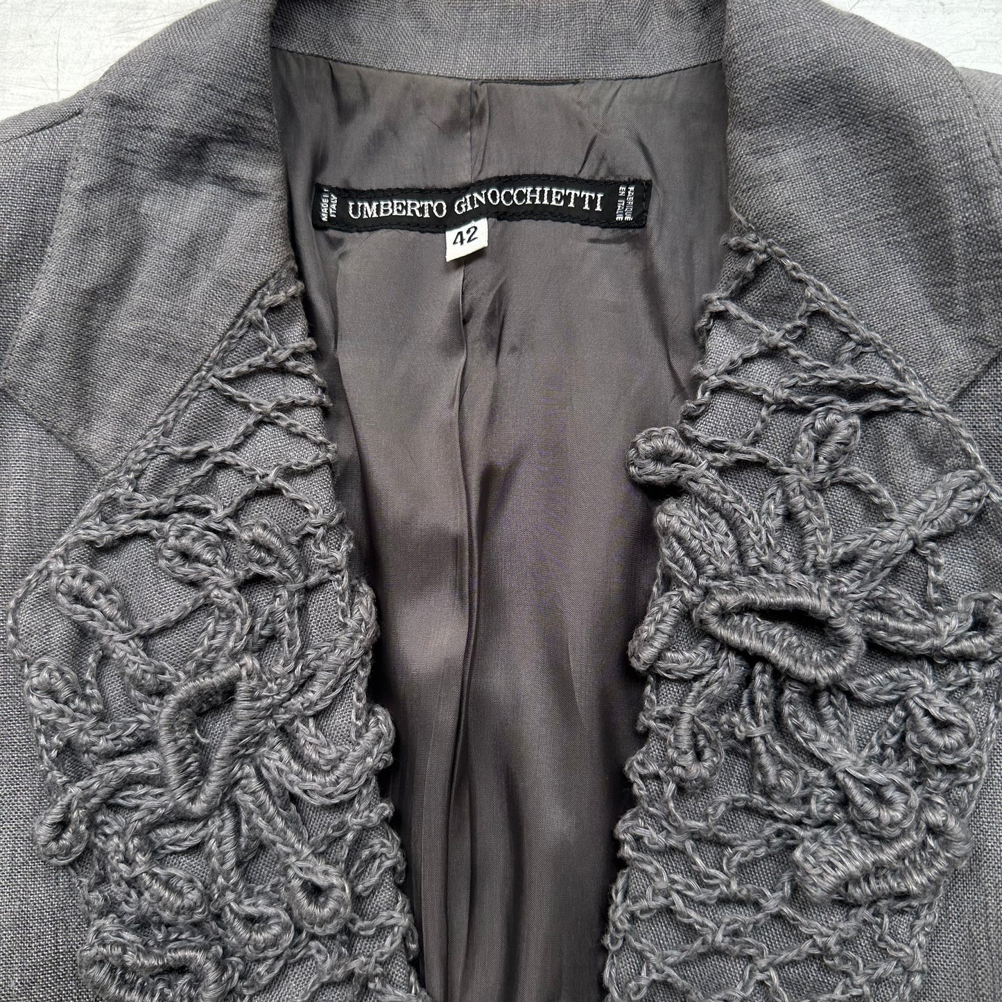 Vintage Designer Linen Blazer - Size M