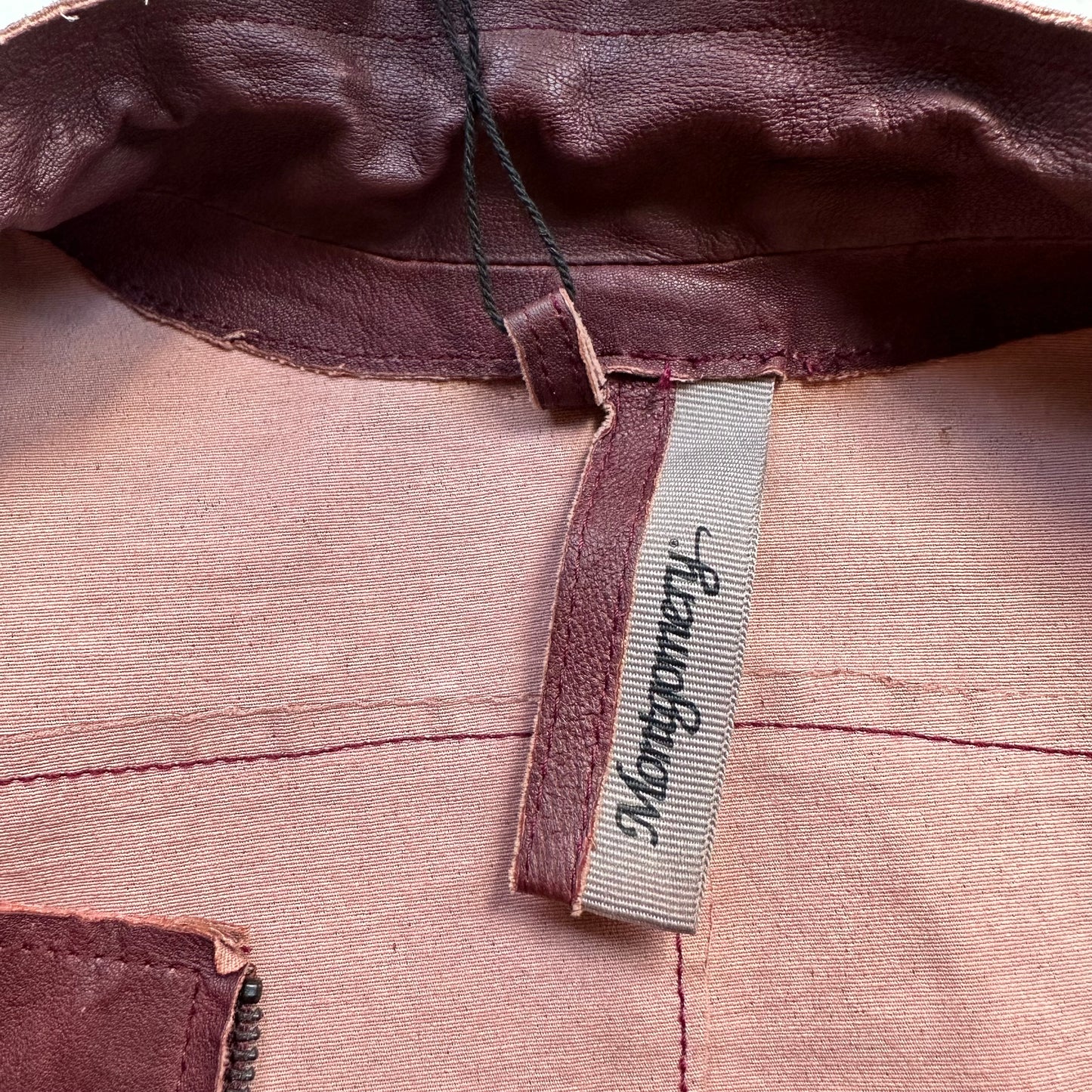 Burgundy Leather Jacket - size S-M