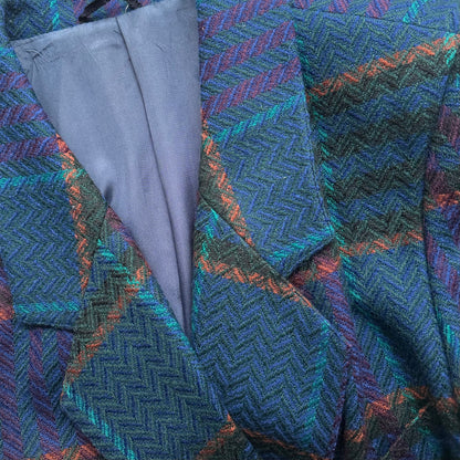 Vintage Plaid Blazer - pure wool - size EU42