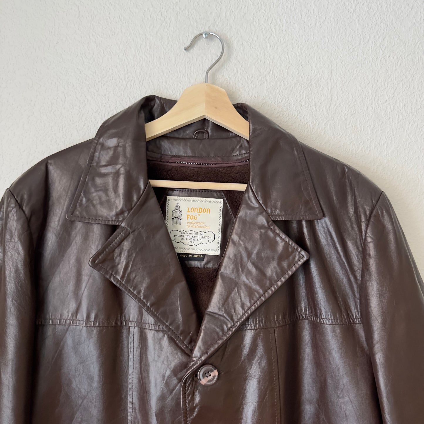 Vintage Brown Leather Jacket - London Fog