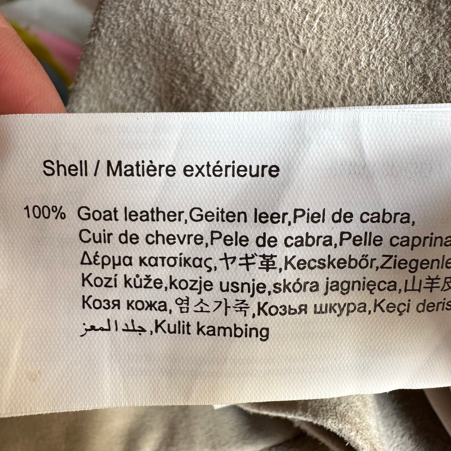 Taupe Suede Biker Jacket - size EU38