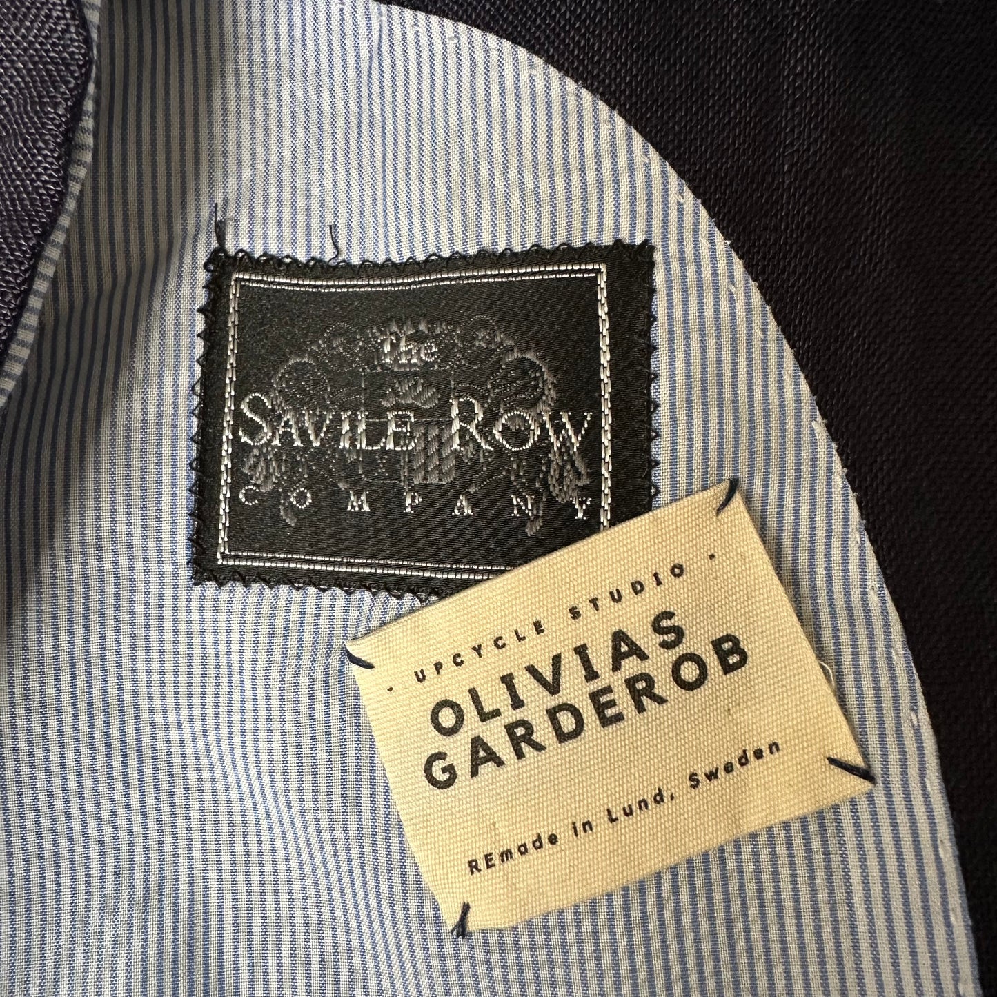 Upcycled Bow Vest Blue/Silk Bow - size M