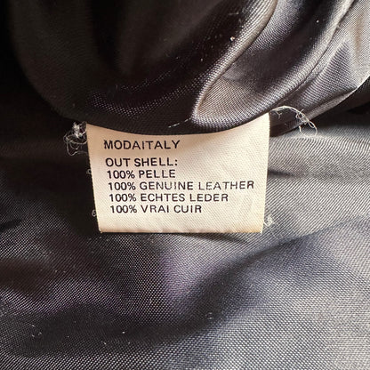 Vintage Leather Biker Jacket - size M