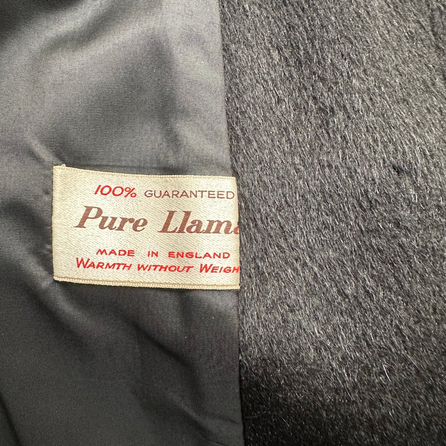 Vintage Llama Coat - S - Real Fur Collar