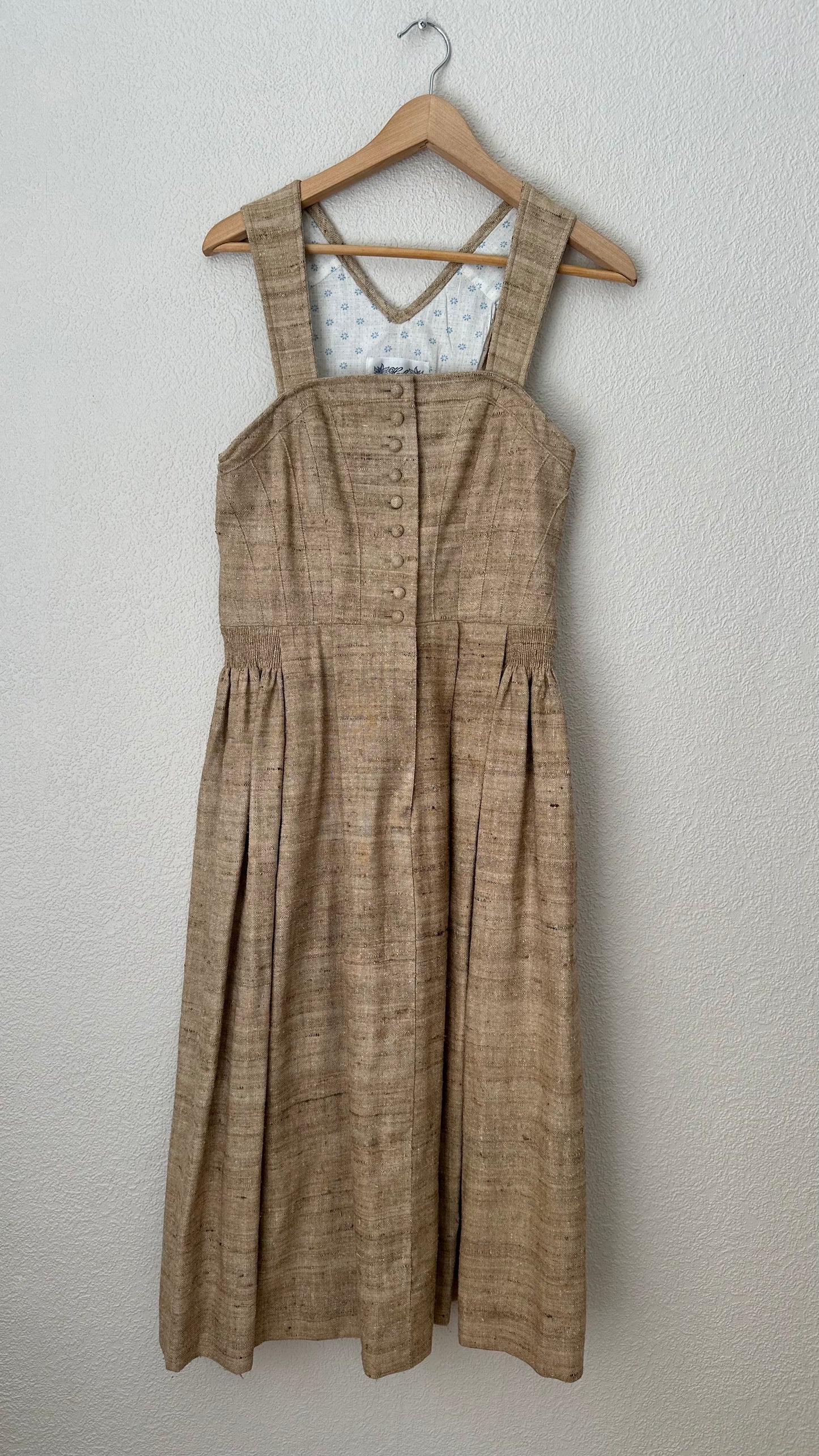 Vintage Raw Silk Dress - Size S