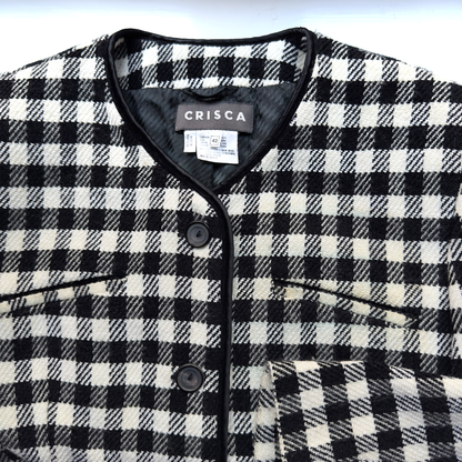 Vintage Checkered Blazer, Crisca, size M