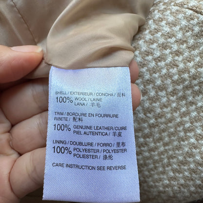 Vintage Beige Wool Belted Jacket - size 40