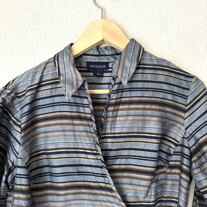 Vintage Silk Wrap Top - size S