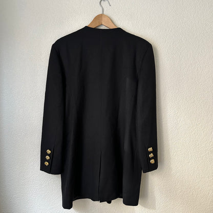 Vintage Black Wool Cashemre Blazer - size M