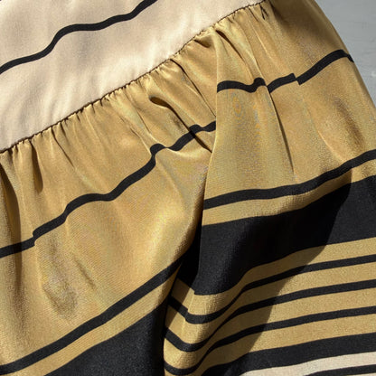 Vintage Striped Silk Skirt - size S-M