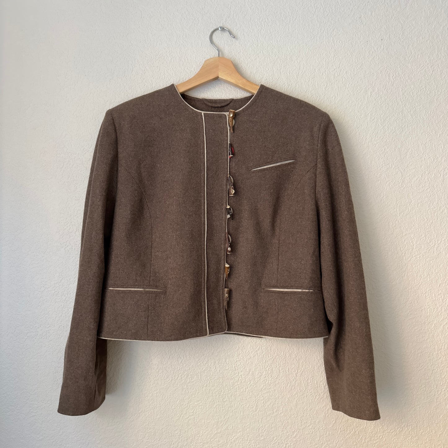 Vintage Beige Wool Jacket