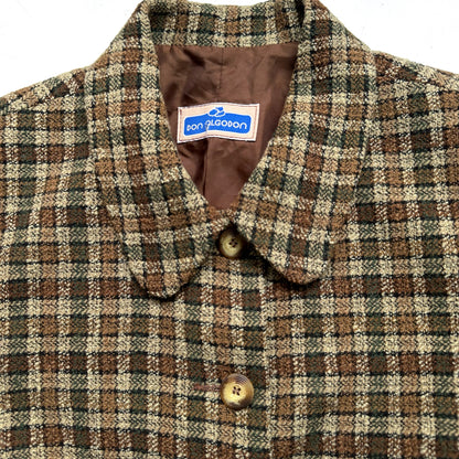 Vintage Brown Checks Jacket - size S-M