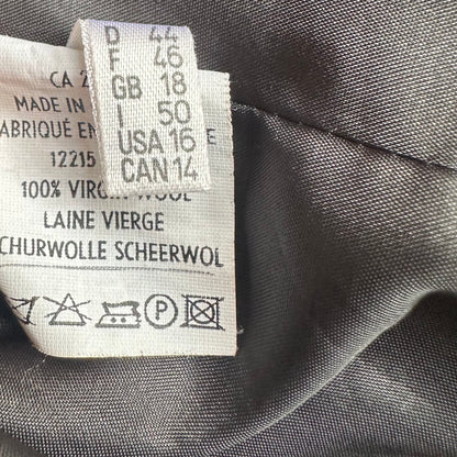 Vintage Collarless Jacket - Pure Wool, size EU44