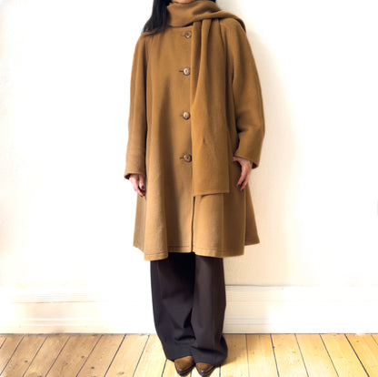 Vintage Pure Wool Scarf Coat, size M-L