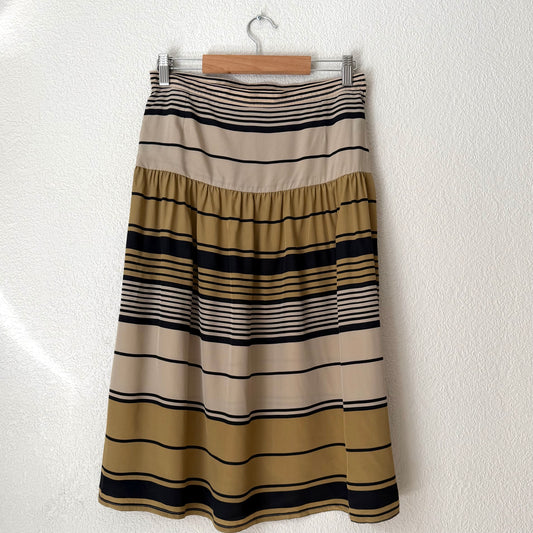 Vintage Striped Silk Skirt - size S-M