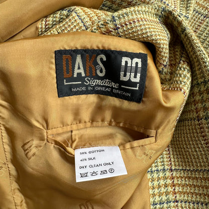 Vintage Plaid Blazer - Cotton and silk Blend, size M-L