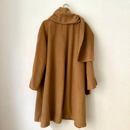 Vintage Pure Wool Scarf Coat, size M-L