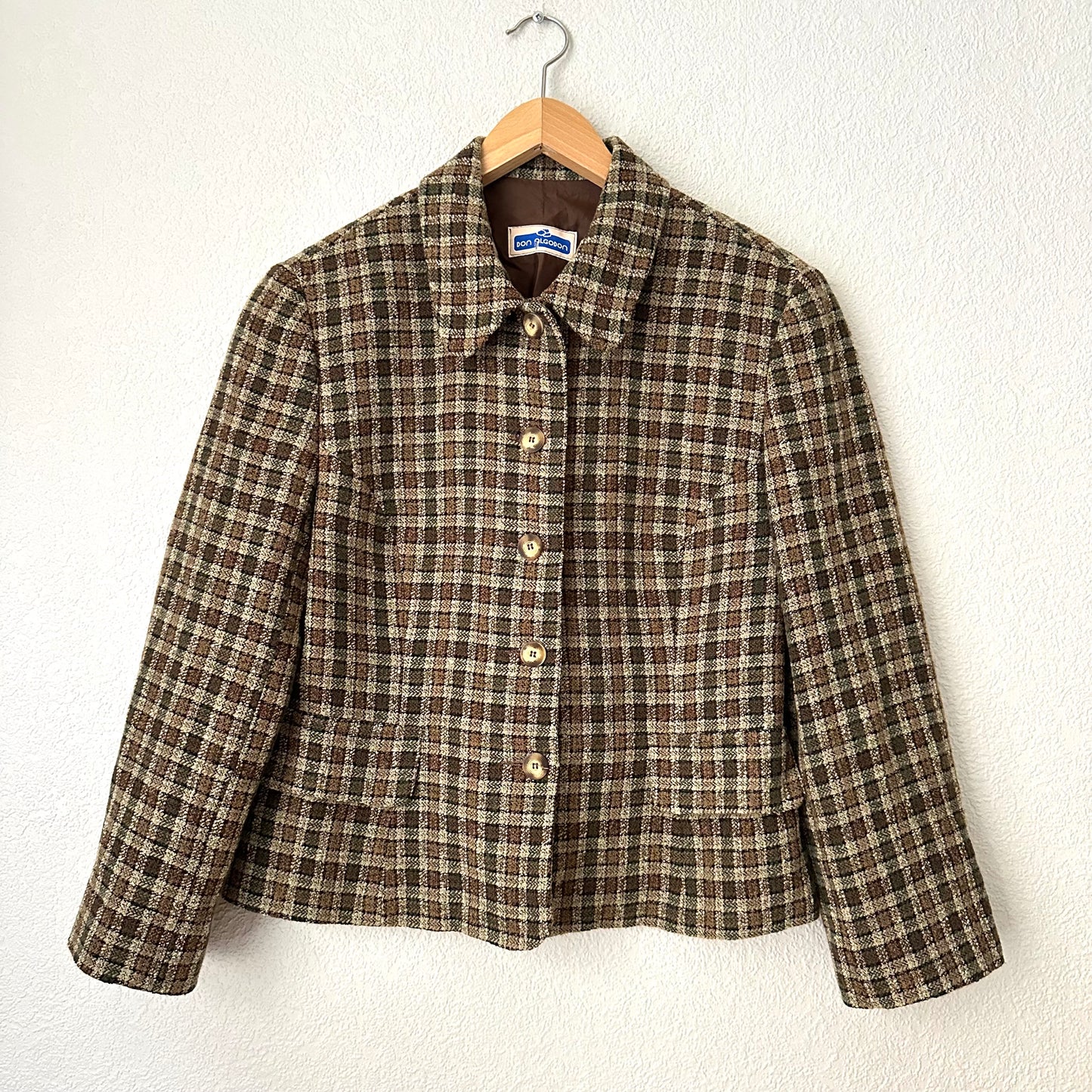Vintage Brown Checks Jacket - size S-M