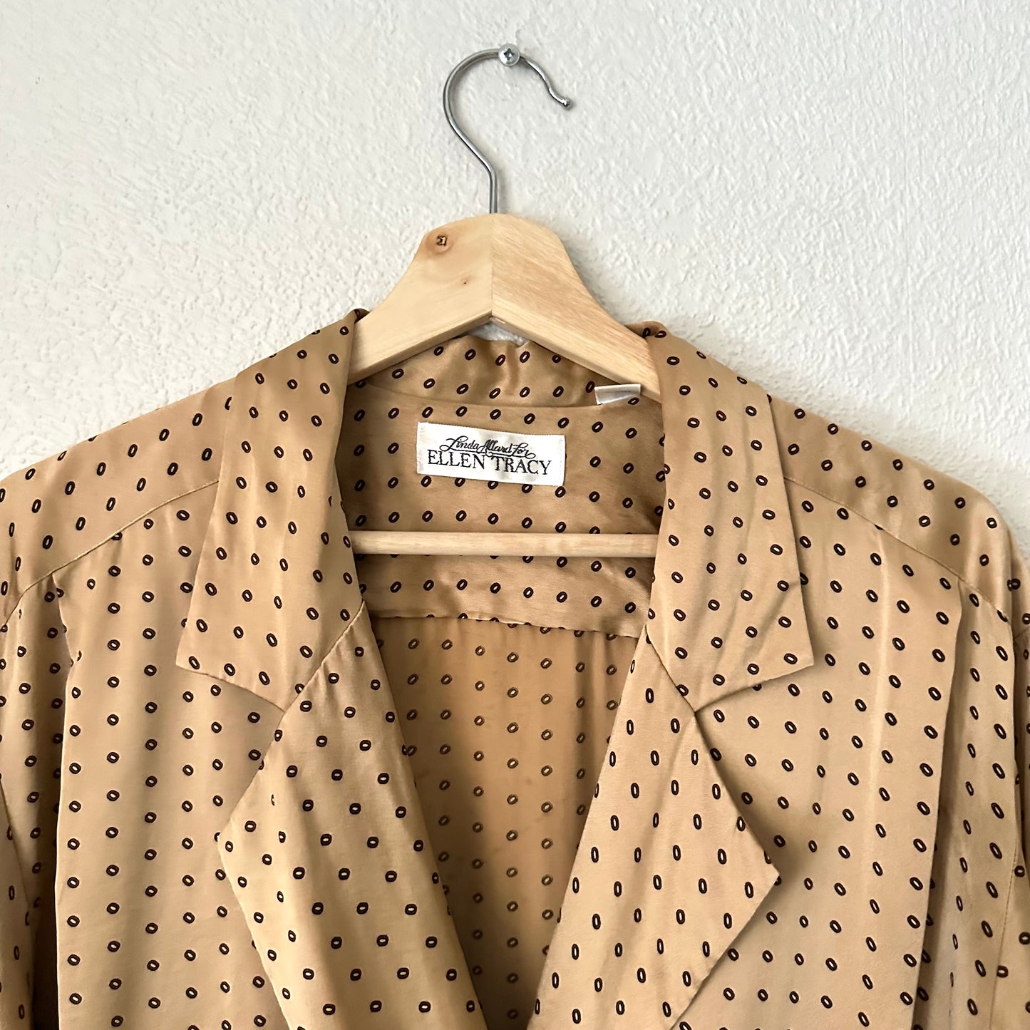 Vintage Pyjama Silk Blouse - size S